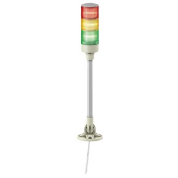 Tower Light - RAG - 24V - LED - W.Buzzer - Tube mounting with foldable bracket