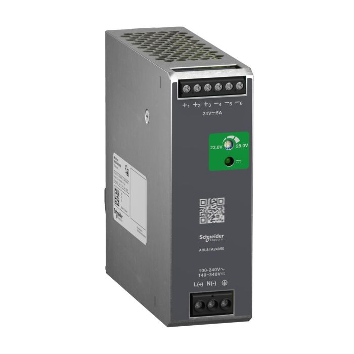 Regulated Power Supply, 100 to 240V AC, 24V, 5A, single phase, Optimized