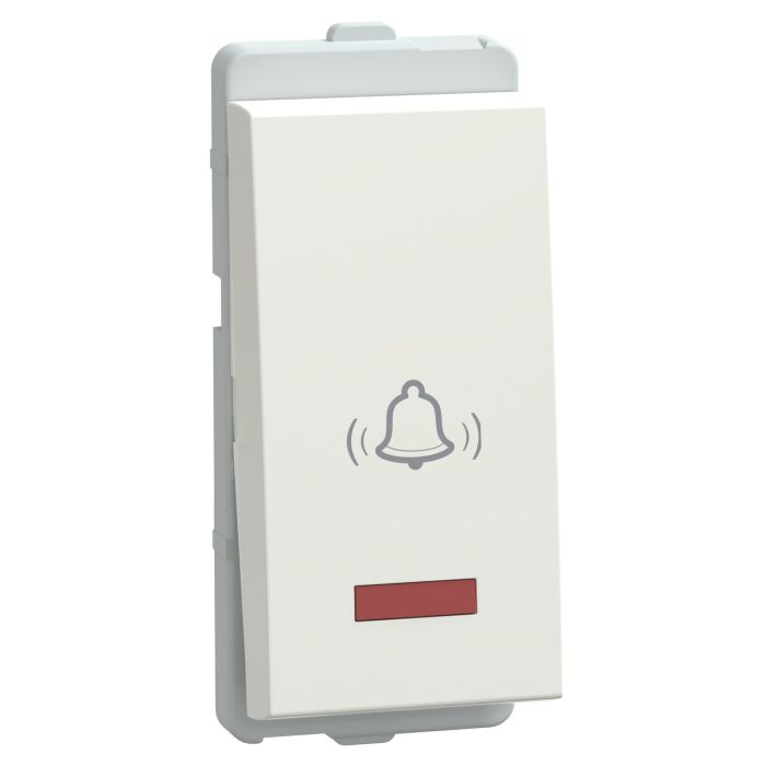10A bell push switch with indicator white