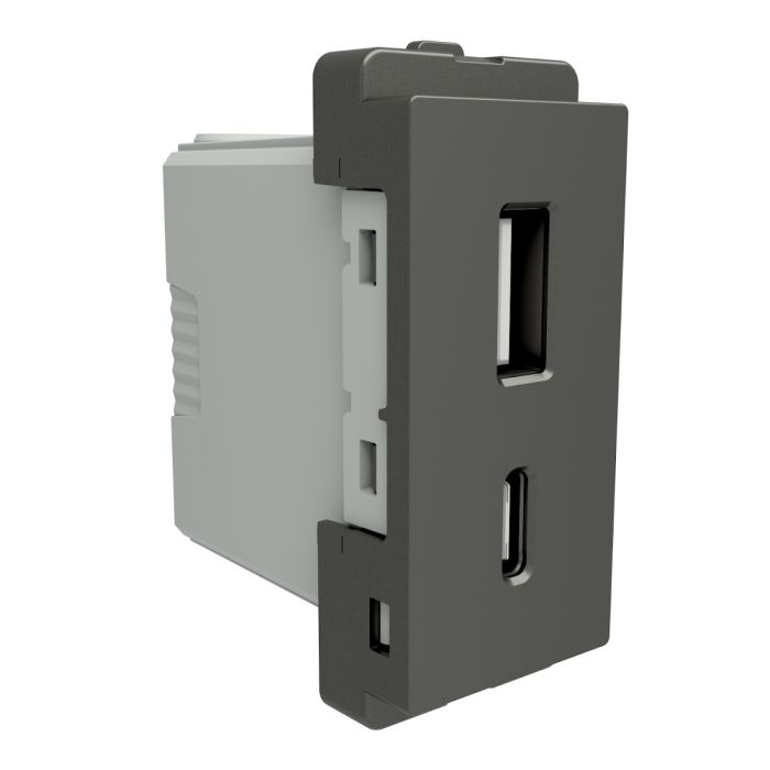 A + C 1module USB, Painted Grey main product photo