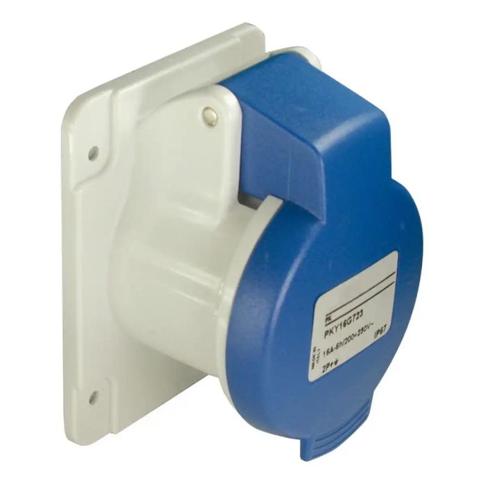PratiKa socket - screw - straight - 32A - 2P + E - 200...250 V AC - panel main product photo