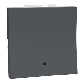 Switch, Miluz Zeta, 10A, 1 Way, 2 Module, With Indicator, Anthracite