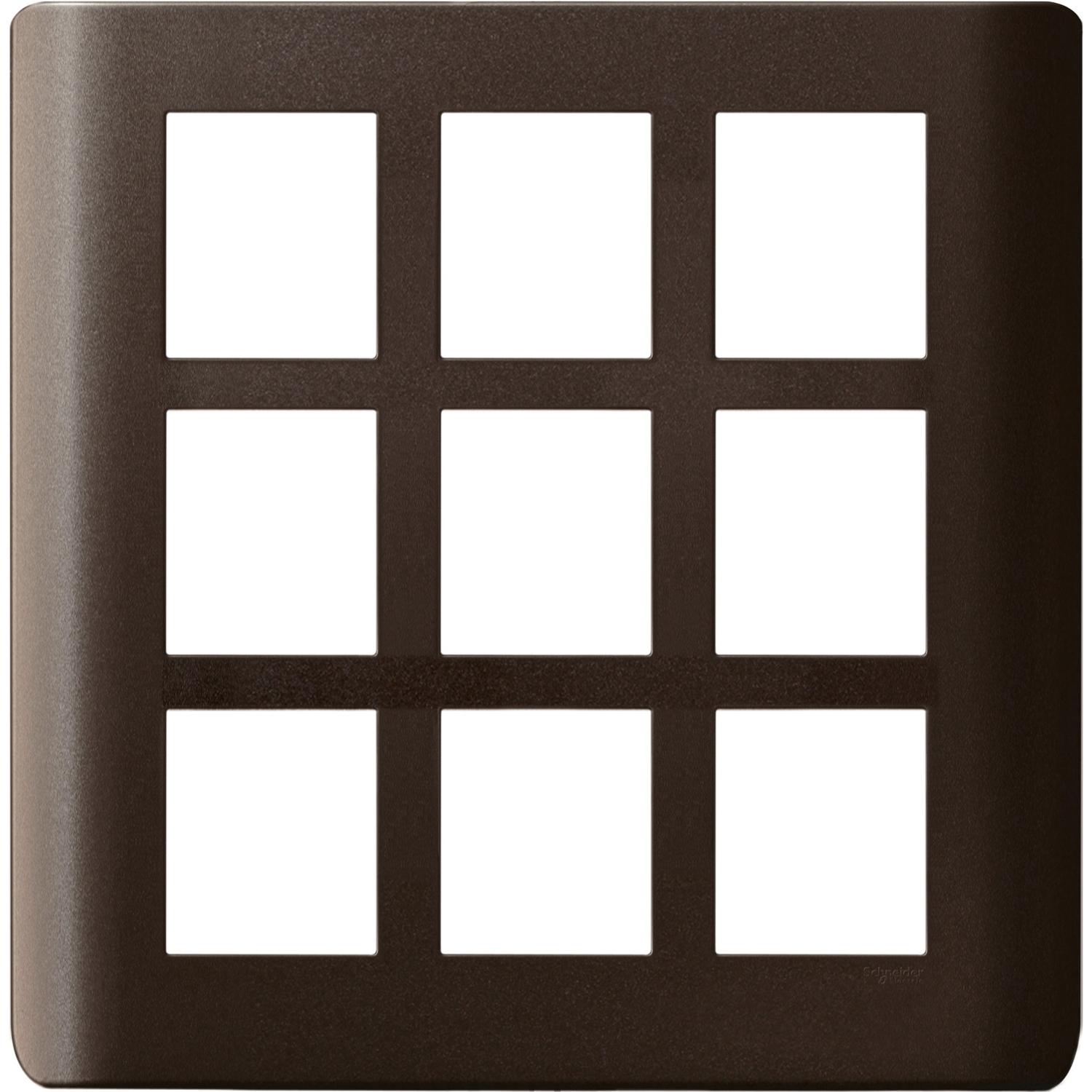 ZENcelo India - 18 Module Grid and Cover frame - Dark Grey