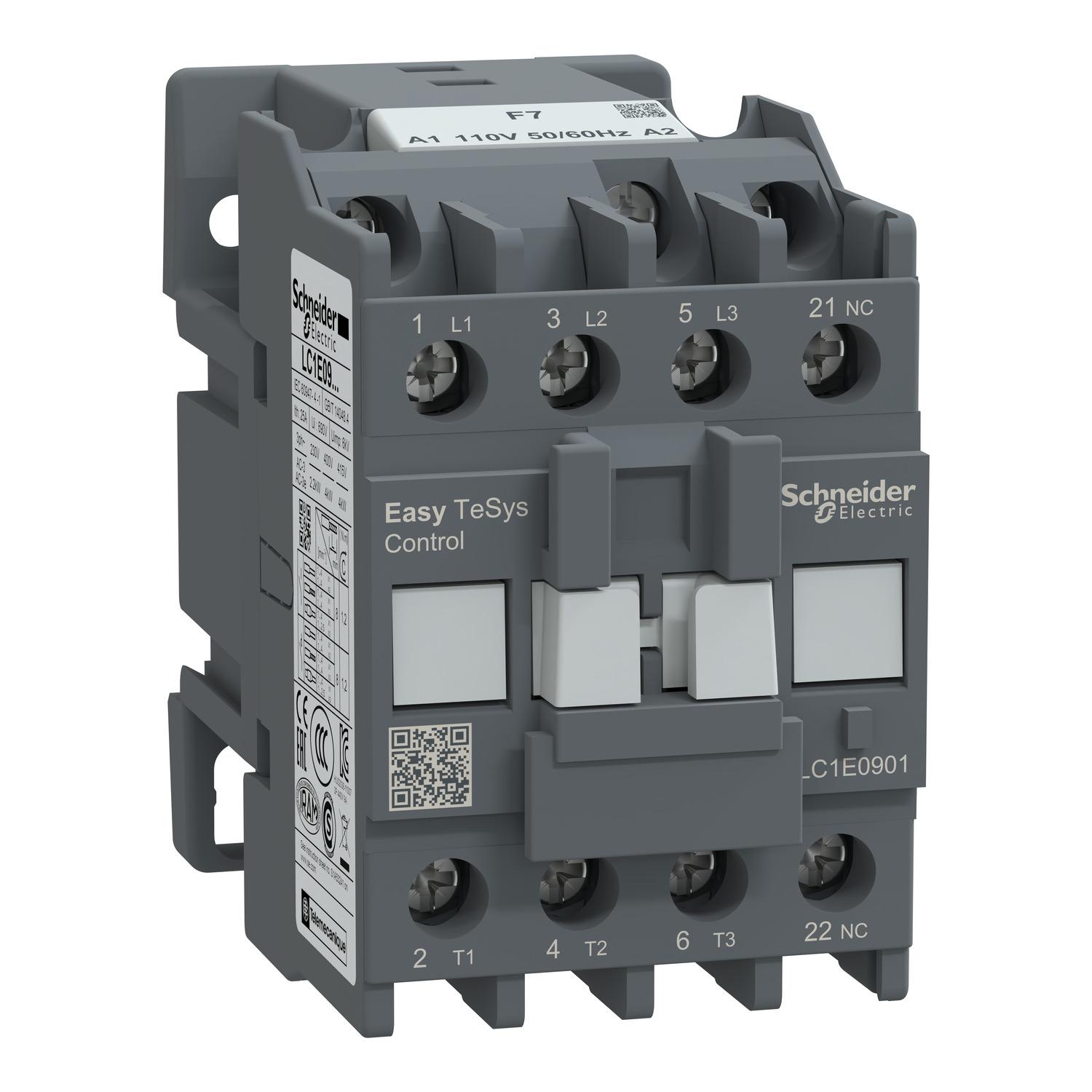 EasyPact TVS contactor 3P - 440 V 9A - 110 V AC coil