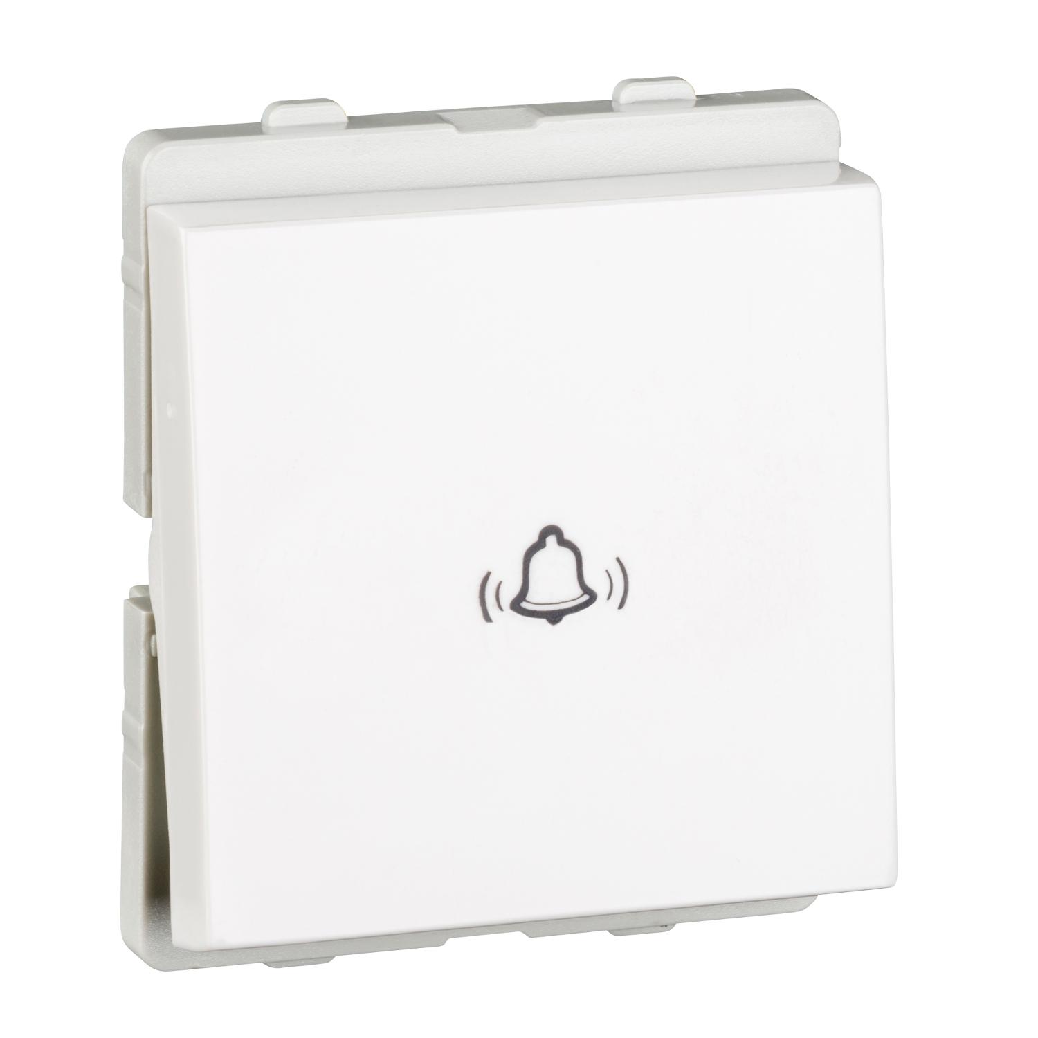 10A 2 module Bell Push - White 