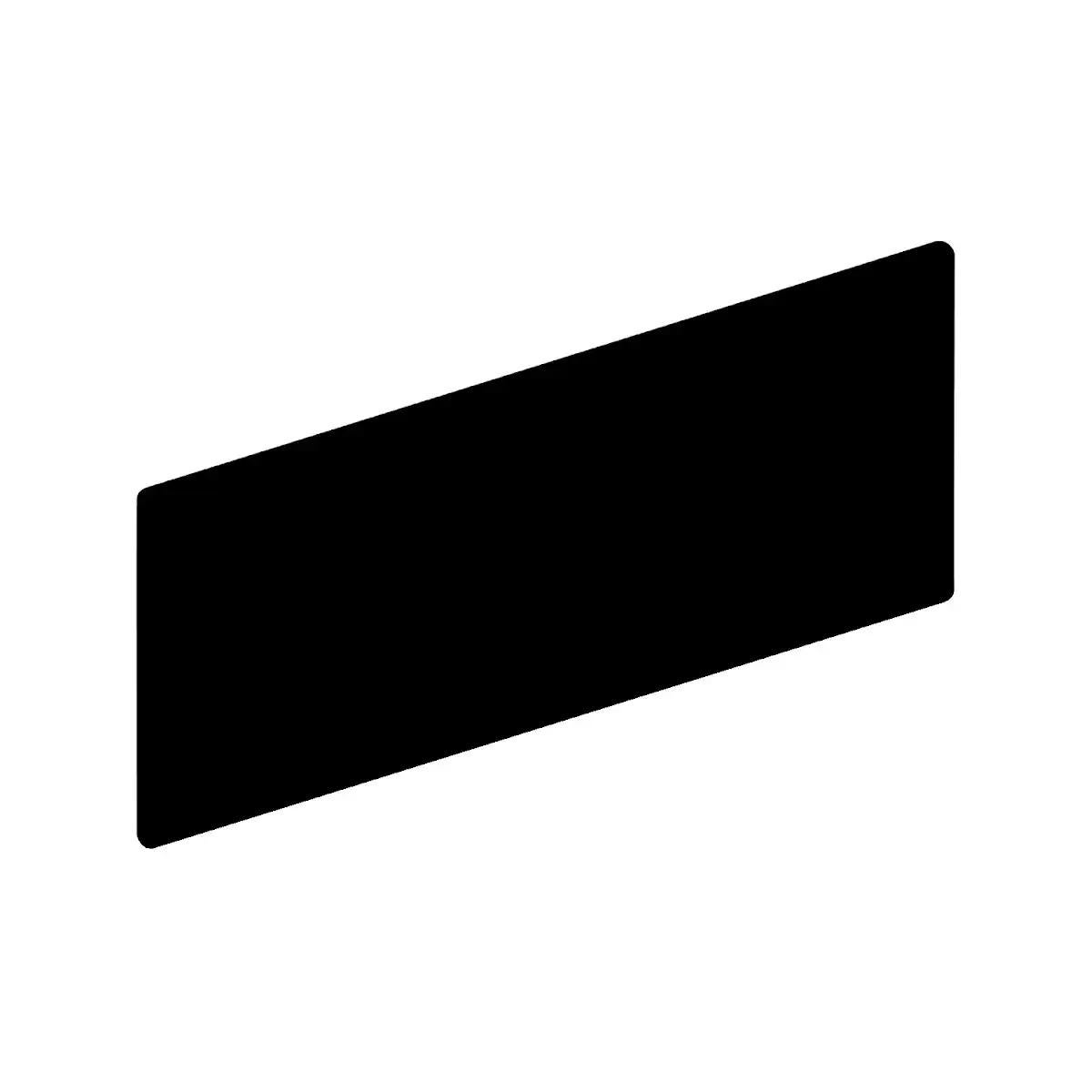 BLANK LEGEND PLATE BLACK/RED UNMARKED