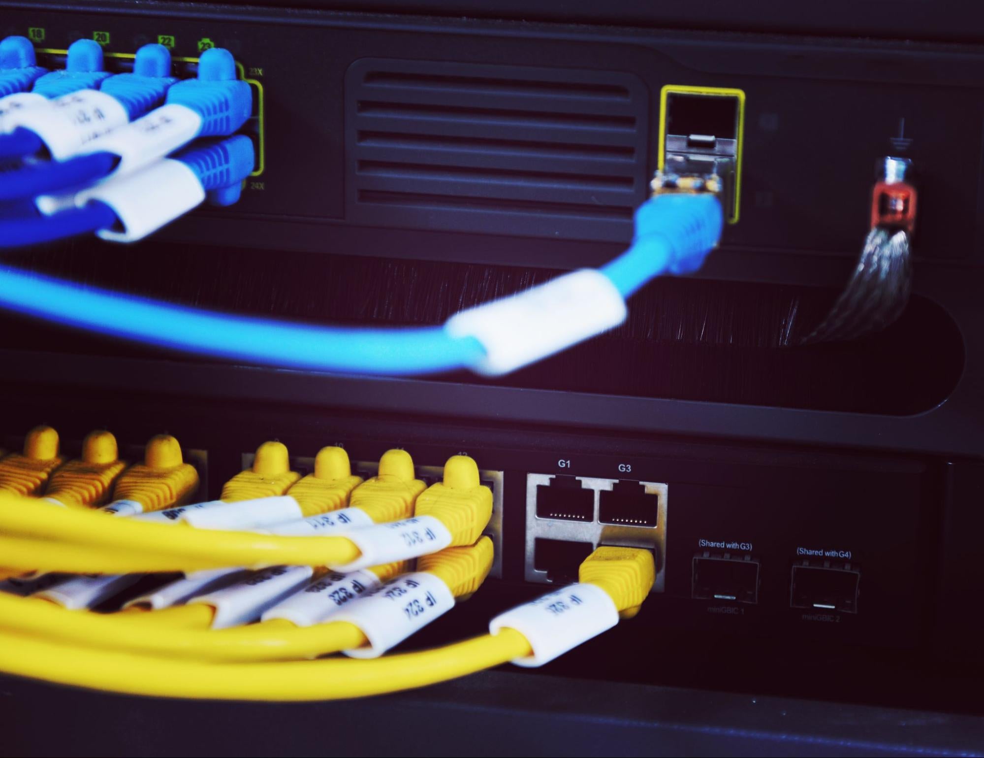 Blue and Yellow wires