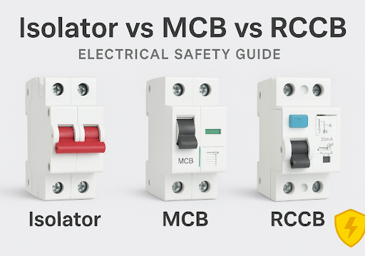Isolator vs MCB vs RCCB: Key Differences and Electrical Safety Guide